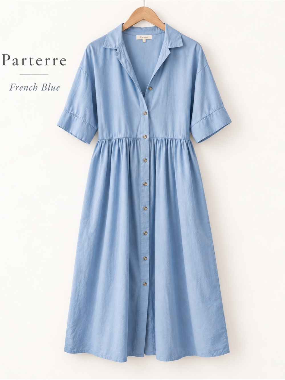 Parterre French Blue Midi Shirt Dress - 80% OFF MSRP!!!